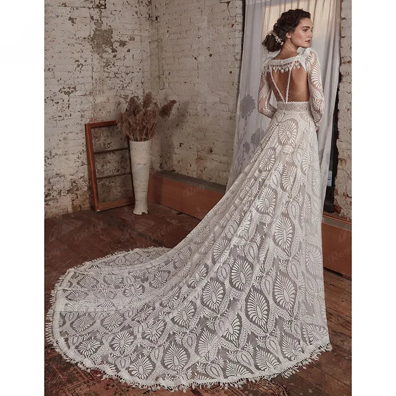 robe-mariee-champetre-manche-longue
