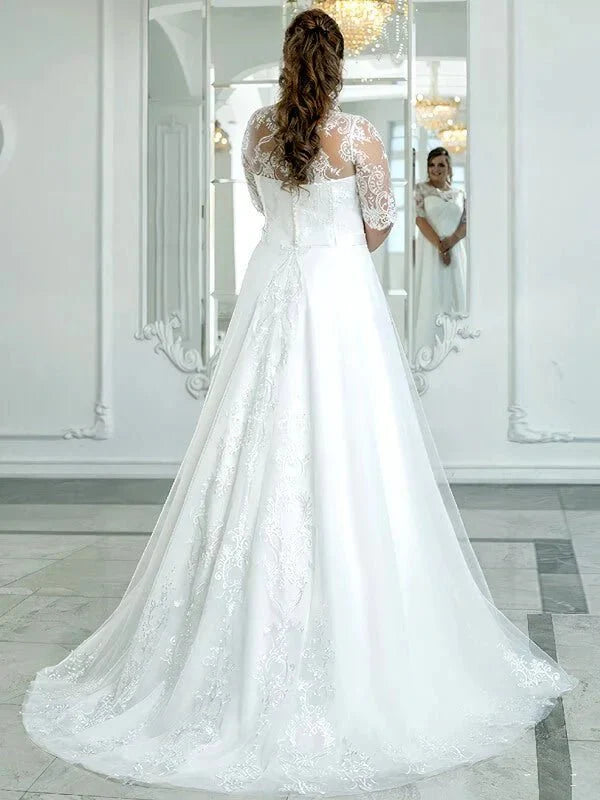 robe-de-mariee-femme-ronde-classique