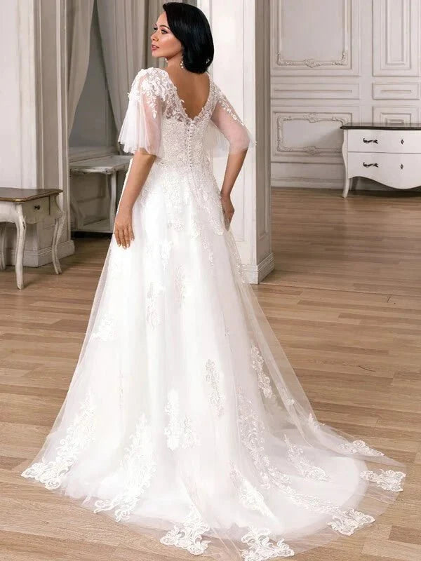 robe-de-mariee-simple-pour-femme-ronde