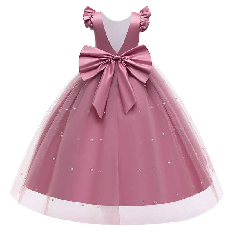 Robe Fille Mariage Rose Poudré
