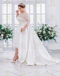 robe-mariee-manche-3-4-dentelle