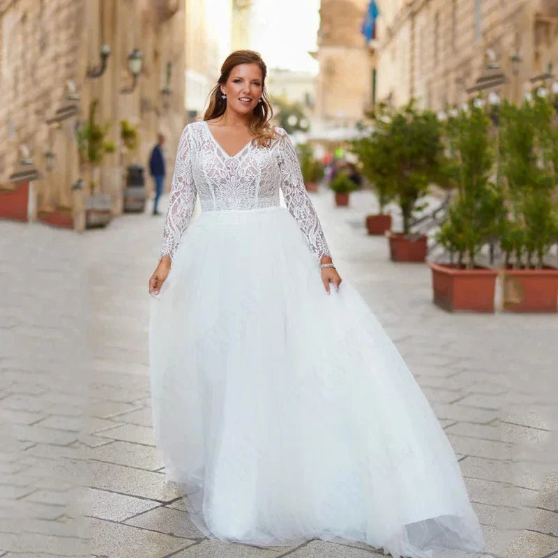 Robe de Mariée Empire Femme Ronde