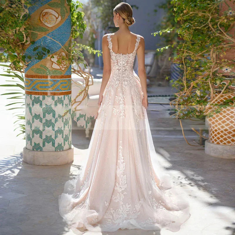 Robe de Mariée Colorée Fleurs