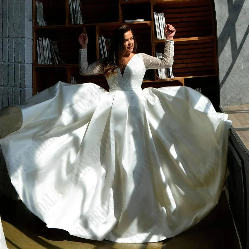 Long Sleeve Winter Wedding Dress