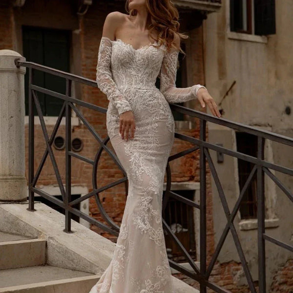 Vestido de novia de encaje Mon Beau Mariage