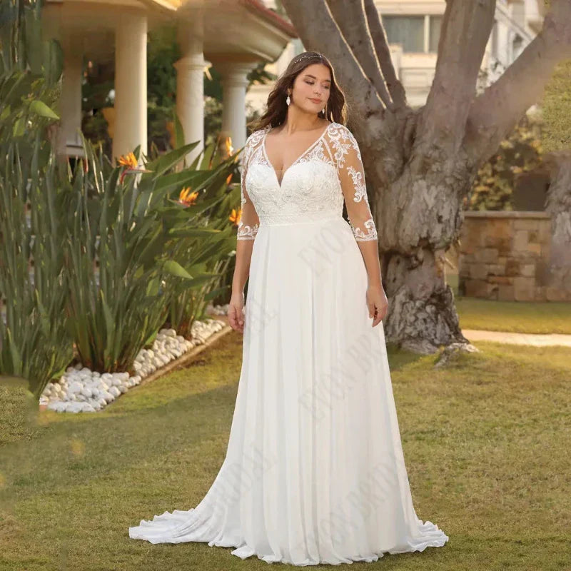 Basit Büyük Beden Gelinlik