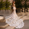 Robe de Mariée Sirène Avec Surjupe