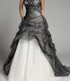 Rochie de mireasă alb-negru mărime mare