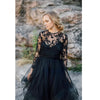 Vestido de noiva princesa preto