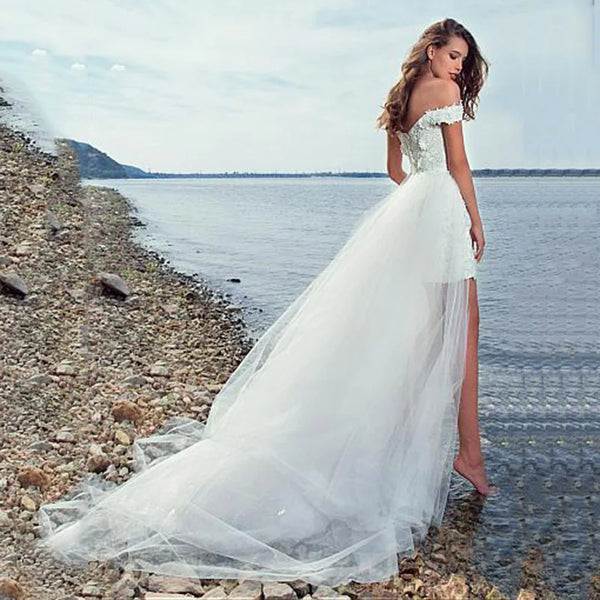 bridal dresses short front long back Wedding Dresses Short Front Long Back