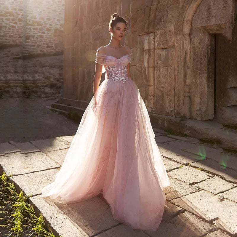 Robe de Mariée Dentelle Rose