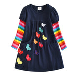 robe-princesse-fille-papillons-multicolores