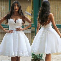 Robe de Mariée Blanche Courte