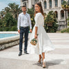 Robe de Mariée Courte Manche 3/4