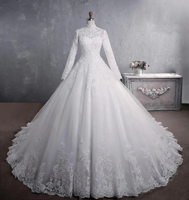 muslim princess dress Iveyrtf Childrens Fashion Muslim Princess Dress Embroidery Gold Plated Long Sleeve V Neck Loose Robe Party Fashion Show Wedding Wear for Girls(White#