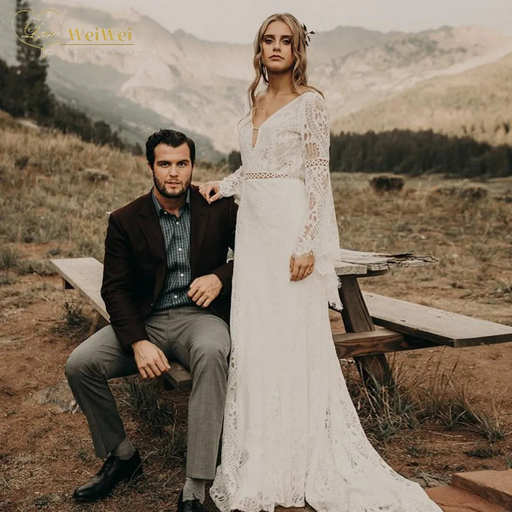 Bohemian Beach Wedding Dress - Mon Beau Mariage Bohemian Beach Wedding Dress - Mon Beau Mariage