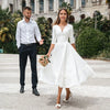 Robe de Mariée Courte Manche 3/4