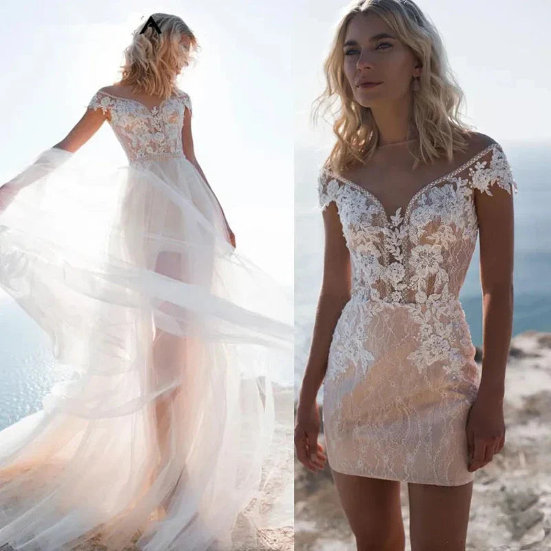 Robe de Mariée Charleston Courte