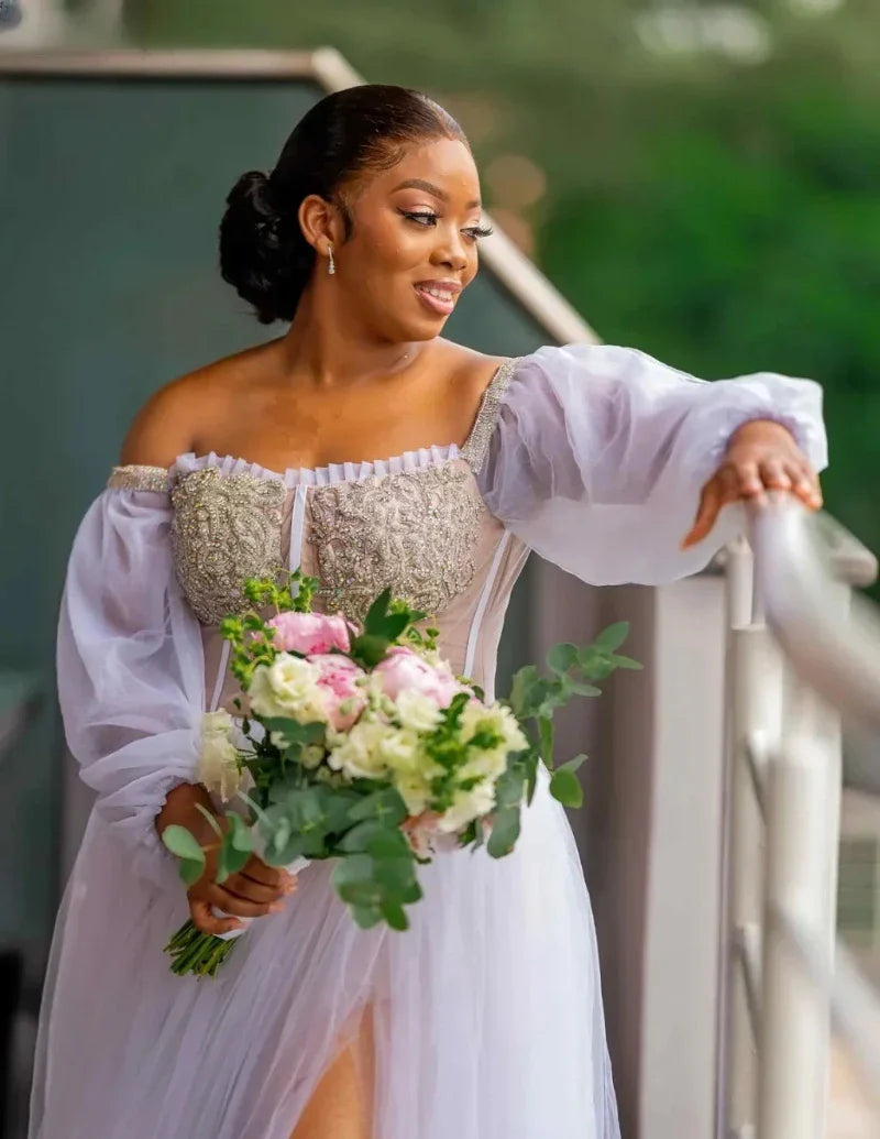 Robe de Mariée Strass et Dentelle