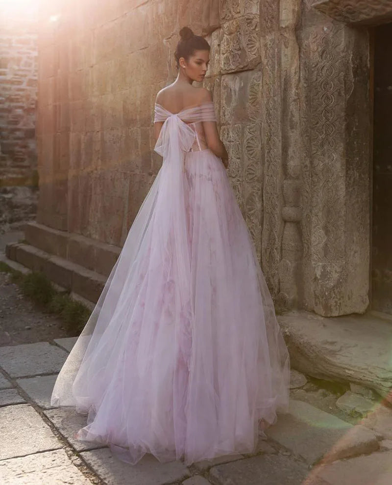 Robe de Mariée Dentelle Rose