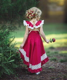 robe-de-ceremonie-fille-rouge-et-blanche