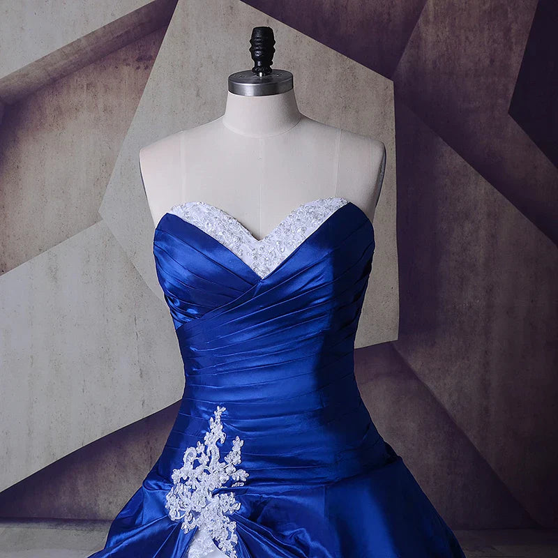 robe-mariee-princesse-bleu-blanc