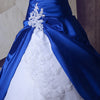 robe-mariee-princesse-bleu-blanc
