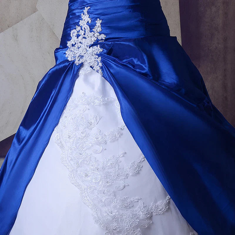 robe-mariee-princesse-bleu-blanc
