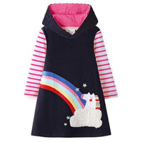 robe-princesse-fille-arc-en-ciel
