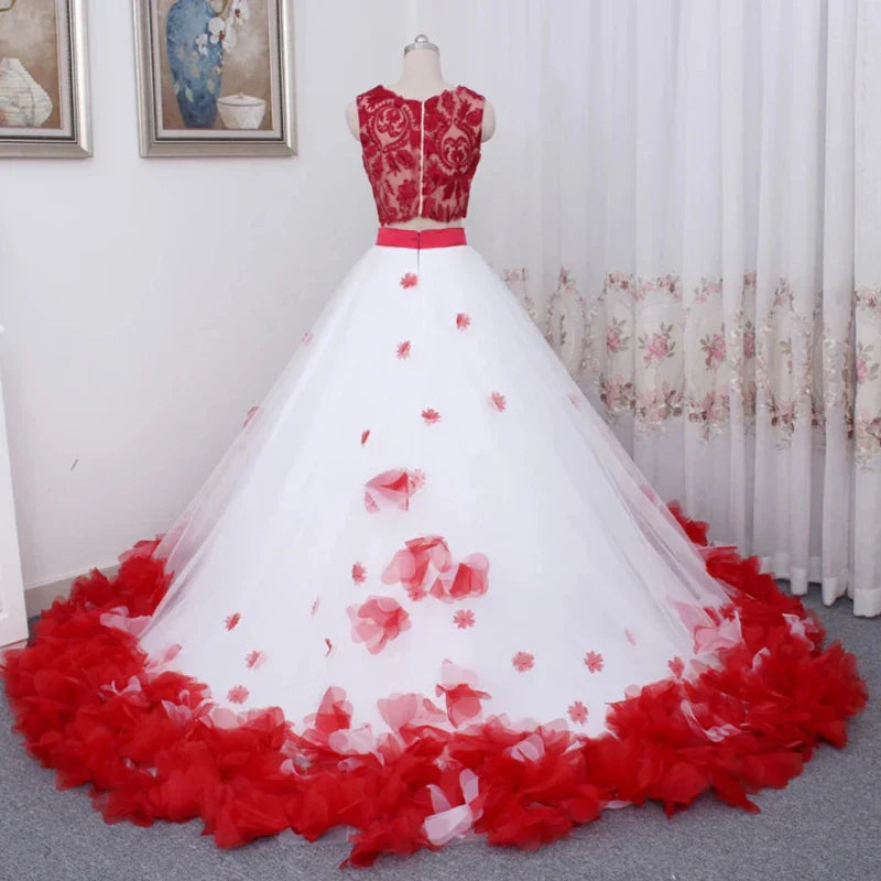 red bohemian wedding dress 31 Beautiful Red Wedding Dresses We're Obsessed With
