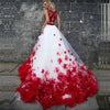 Rotes Boho-Brautkleid
