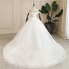 Abito da sposa con paillettes senza spalline