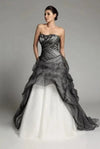 Rochie de mireasă alb-negru mărime mare