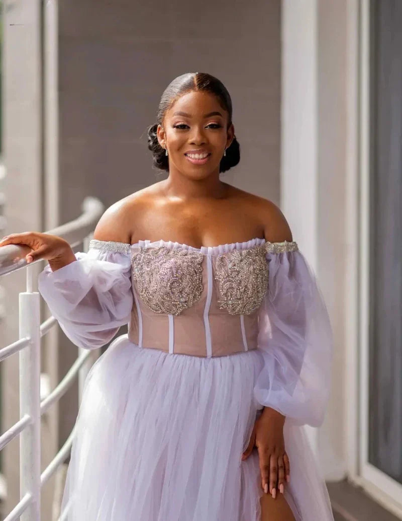 Robe de Mariée Strass et Dentelle