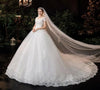 Vestido de novia de manga larga y corte A