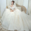 Abito da sposa con paillettes senza spalline