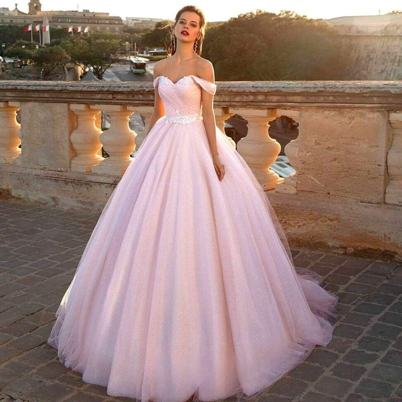 robe-de-mariee-rose-princesse