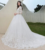 robe-de-mariee-champetre-manche-longue