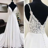 Robe de mariée satin simple