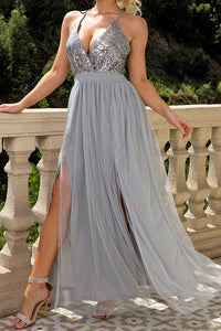 Robe Grise d'Invitée au Mariage - Faustine