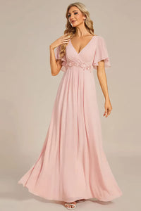 robe-longue-rose-poudre-mariage