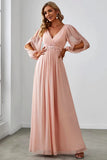 robe-longue-vieux-rose-mariage