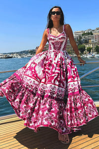 robe-rose-fleurie-mariage