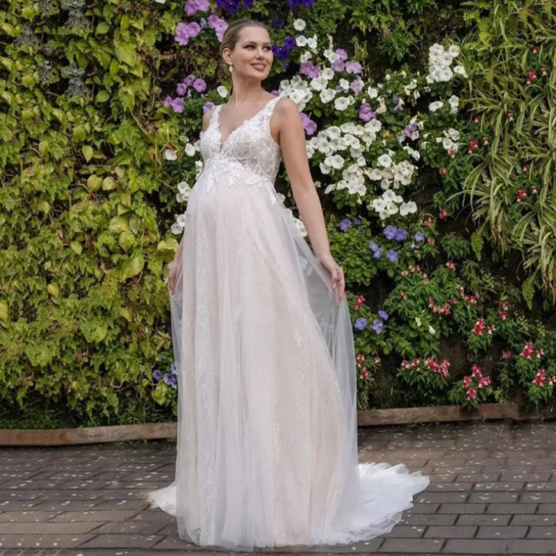 Bohemian Wedding Dress for Pregnant Women Bohemian Wedding Dress for Pregnant Women