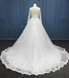 robe-de-mariee-classique-manches-longue