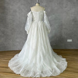 Robe de Mariée Col Dentelle