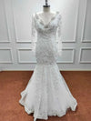Abito da sposa senza spalline con strass