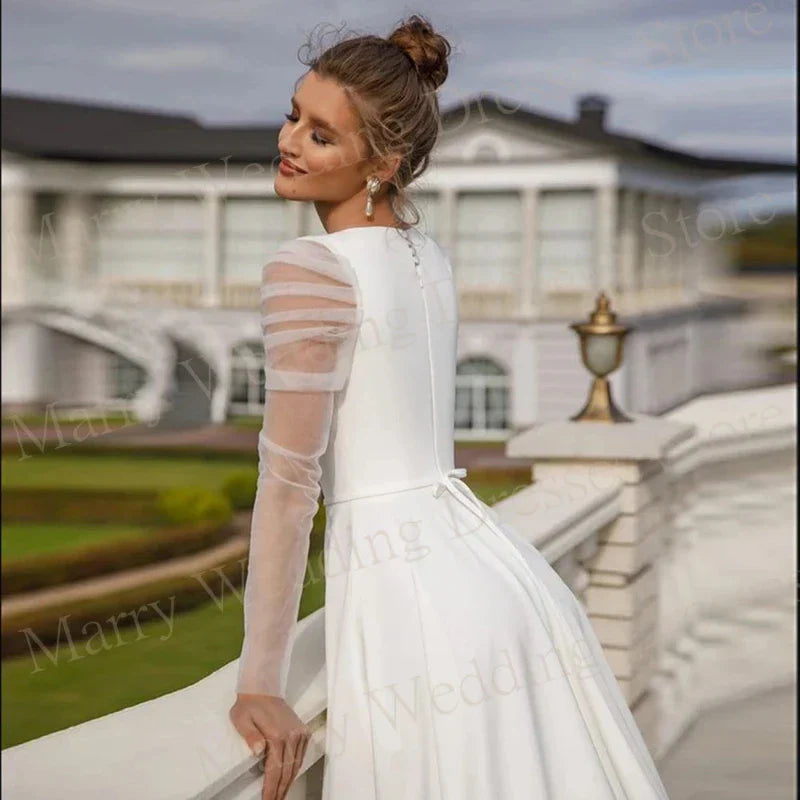 Robe de Mariée Trapèze Fluide