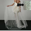 Abito da sposa corto con strascico