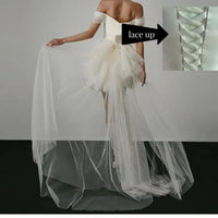 Robe de Mariée Courte Devant Avec Traîne